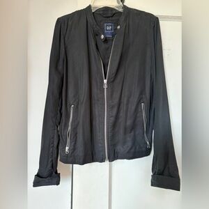 Gap black moto style jacket